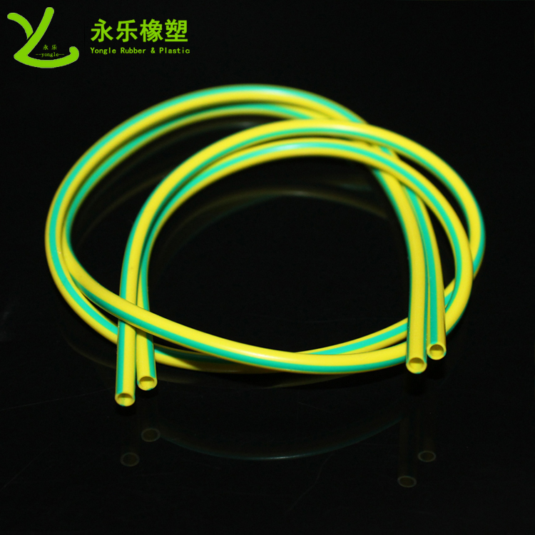河东阻燃硅胶管，双色阻燃硅胶管，黄绿绝缘硅胶管