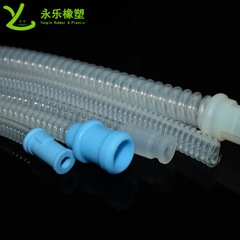 呼吸机硅胶波纹管，透明硅胶波纹管，挤出波纹硅胶管